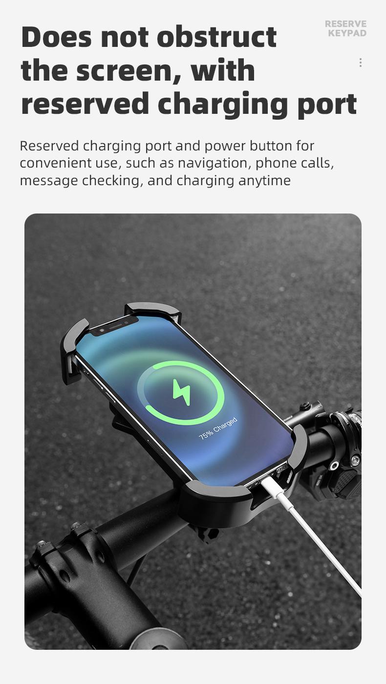 ROCKBROS Motorcycle Phone Mount, Motorcycle Phone Holder with Security Lock, Shockproof Phone Holder for Motorcycle, Adjustable Motorcycle Phone Holder Mount, Suitable for 4.7”-6.8” Phone