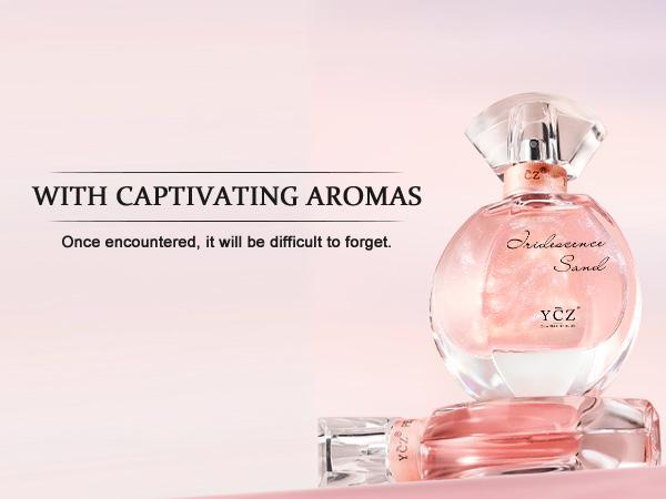 YCZ Golden Sands Perfume Gift Set - 3-Piece Floral Oriental Fragrance with 50ml & 15ml Perfumes, Camellia Diffuser Stone, Elegant Gift Box for gift box, perfect for lover, girlfriend & mother.