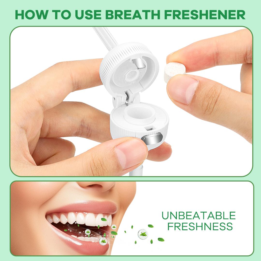 h2ofloss- Rechargeable Portable water flosser & Oral Irrigator – 300ML Water Tank, Whitening Tablets to Whiten Your Teeth, 5 Cleaning Modes, IPX7 Waterproof