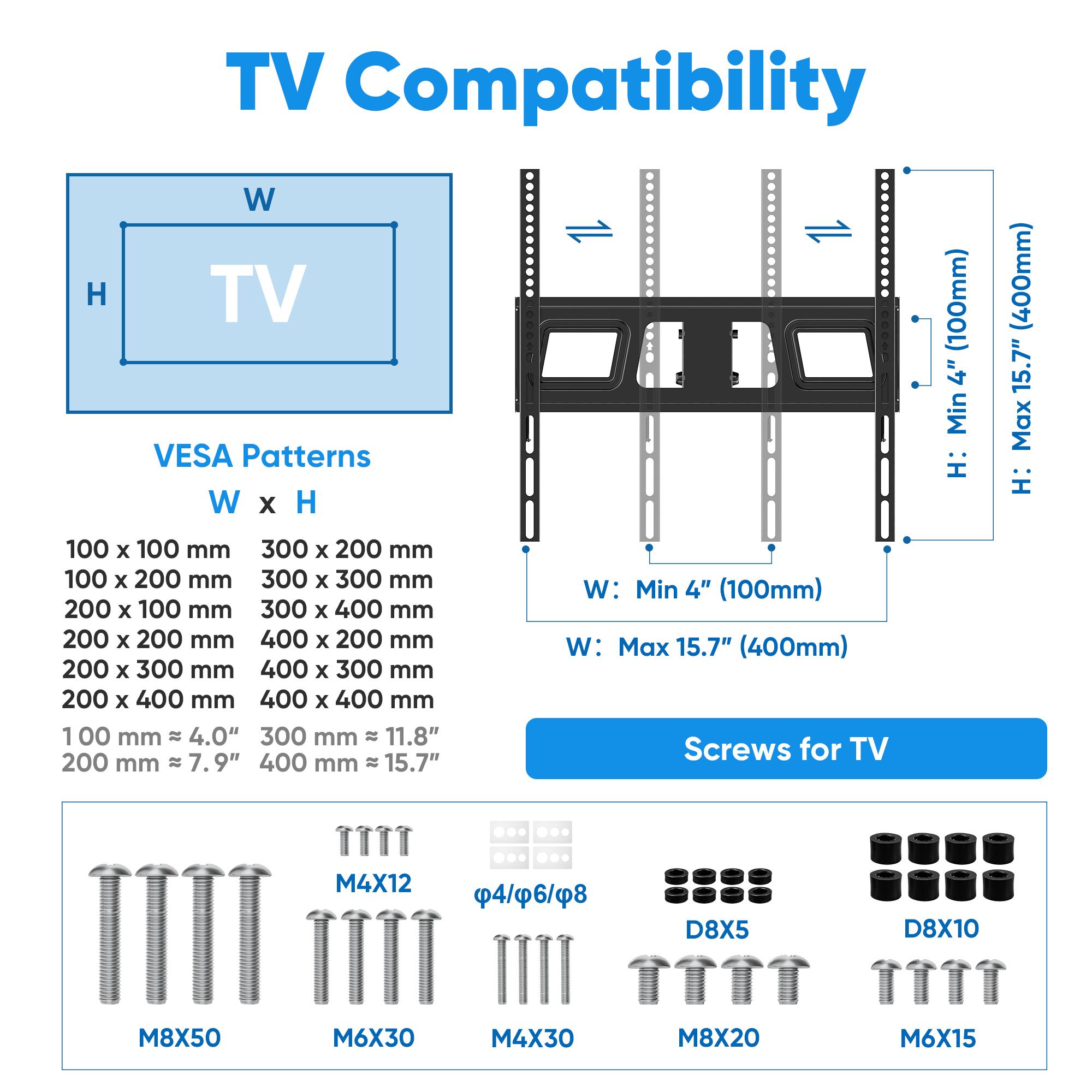 Forged Mobile TV Stand. Suitable for 23-65-inch LCD/LED flat-panel/curved TVs. 15° tilt TV cart. Capacity up to 88 lbs. Portable stand with laptop holder. Rolls flat to the floor. Lockable wheels. Max VESA 400x400mm. HeightAdjustable Portable TVStand with
