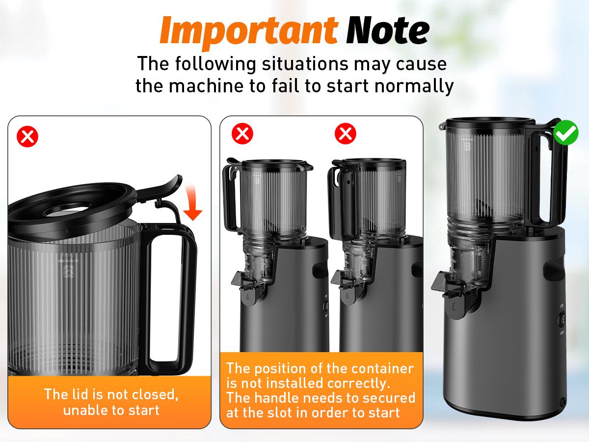 Slow Masticating Juicer,Cold Press Juicer with 5.4" Extra Large Feed Chute,Blender Portable,99% Juice Yield, Easy to Clean & Assemble Slow Masticating Juicer,Cold Press Juicer with 5.4" Extra Large Feed Chute,Blender Portable,99% Juice Yield, Easy to Clean & Assemble