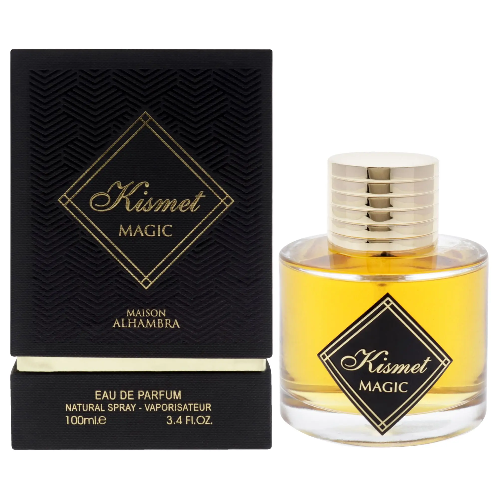 Maison Alhambra Kismet Magic EDP, Aromatic Spicy Unisex Perfume for a Signature Scent with Notes of Vanilla, Cognac & Amber, 3.4oz Spray, Aromatic Spicy Perfume