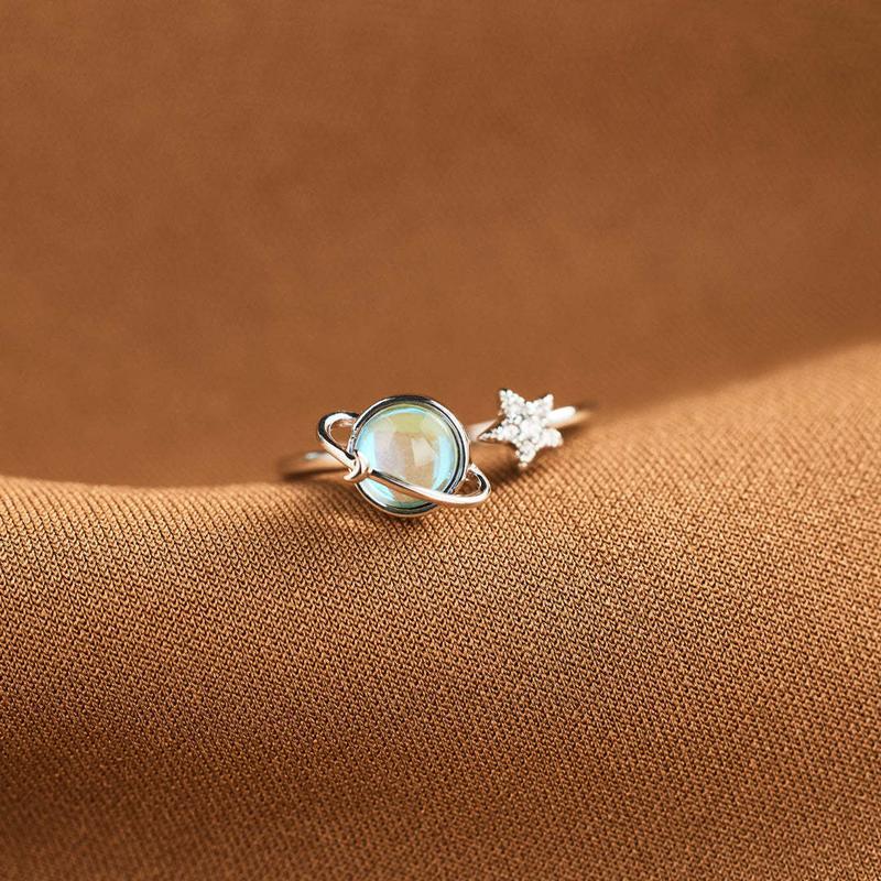 Dream Planet Star Ring Cubic Zirconia Jewelry Christmas Birthday Weddings Anniversaries Party Gift Daily Wear