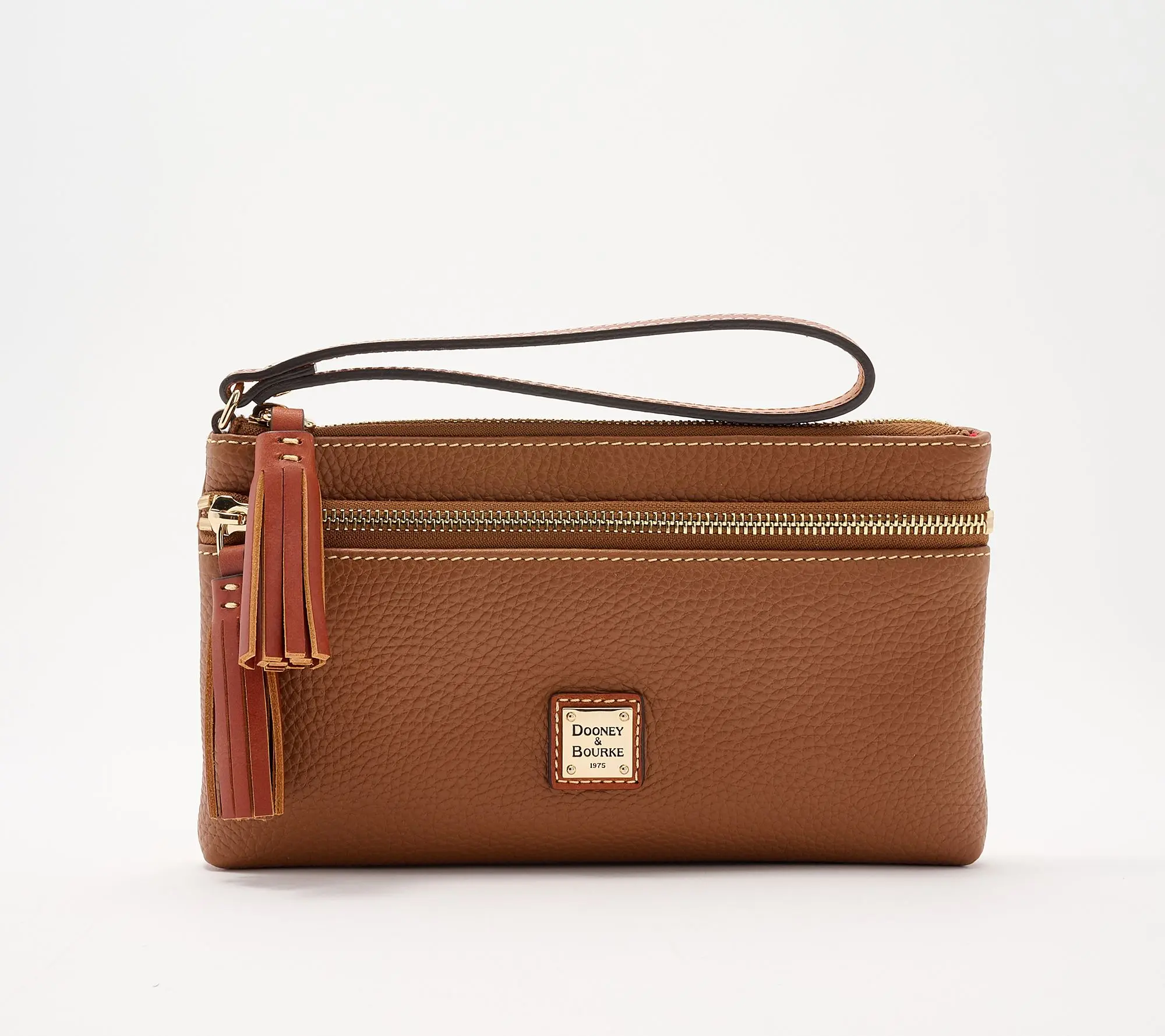Dooney & Bourke Pebble Leather Double Zip Wristlet