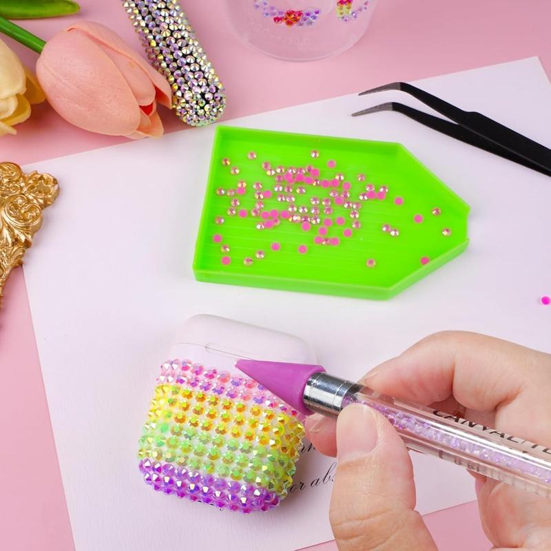 18000Pcs Resin Jelly Rhinestones for Bedazzling, Multicolor 3mm Flatback Rainbow Gems, Bedazzling Crystal with 4Pcs 2.5g Jewelry Glue, Rhinestone Picker for DIY Crafting Clothes Shoes Nail Art