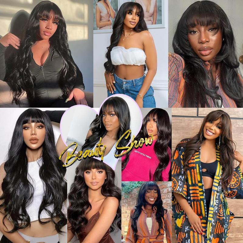 [NEW IN]Tahikie 2x4 Loose Body Front Lace Human Hair Wigs With Bangs 180% Density Frontal Wigs With Drawstring One-Step Closure Wear and Go Glueless Wigs 100% Brazilian Virgin Human Hair Wigs for Women #TikTokShopHolidayHau