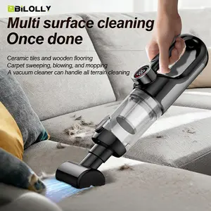 Cordless Handheld Car Vacuum Cleaner for Car Interior, Strong Suction Portable Vacuum for Pet Hair & Quick Home Cleaning, Rechargeable with LED Light & Attachments