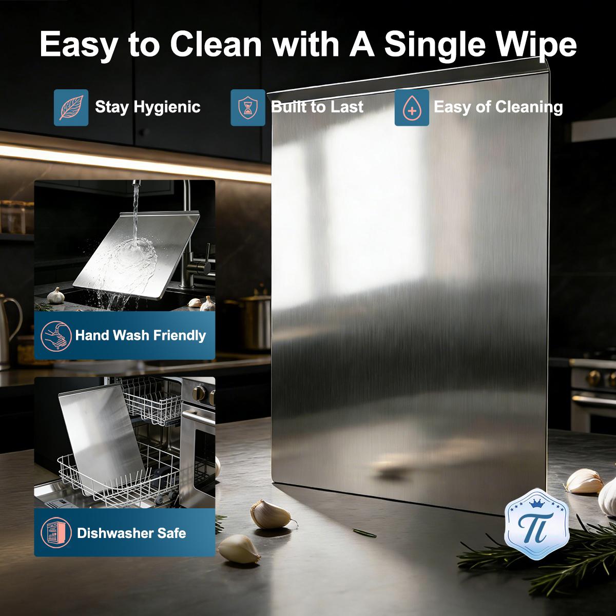 Titanium Cutting Board for Kitchen, 1 Count Durable Easy To Clean Titanium Chopping Board, Home Kitchen Cooking Accessories stainless premium knife Space-Saving Cutting Board Set Portable alloy plastic cutting board kit c ken cleaning cheese knife