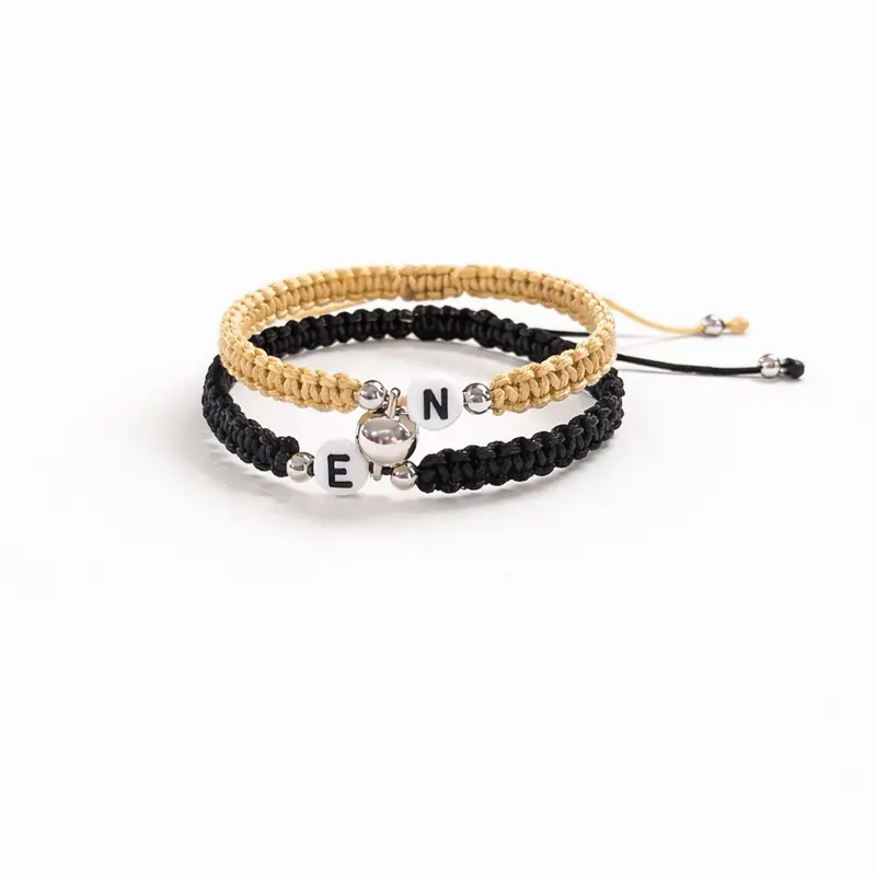 Magnetic Couple Bracelets | Adjustable Handmade Bracelets with Initials