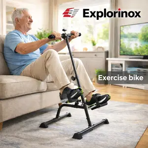 Explorinox Elderly Exercise Bike Pedal Exerciser for Seniors Adjustable Fitness Equipment for Hand Arm Leg Knee Total Body Workout