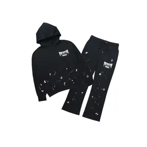 Twinkle Black/White Hoodie Relaxed Track Set