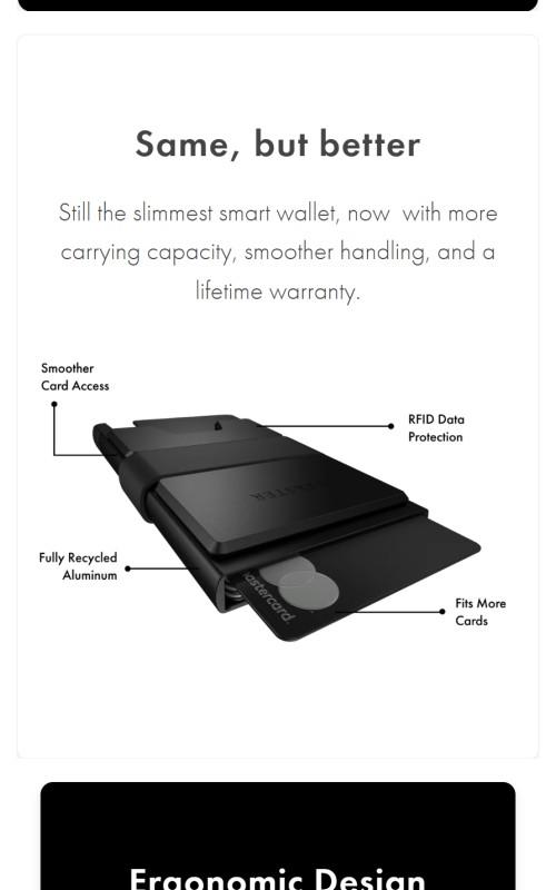 Ekster Cardholder Pro - Lifetime Warranty - Smart Wallets With Pop-up Card Access - Holds 1-14 Cards - 100% Recycled Aluminum 6061