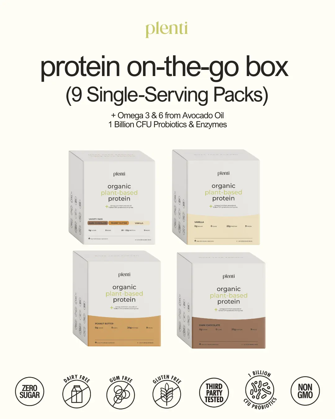Protein On-The-Go Box (9 Single-Serving Packs)