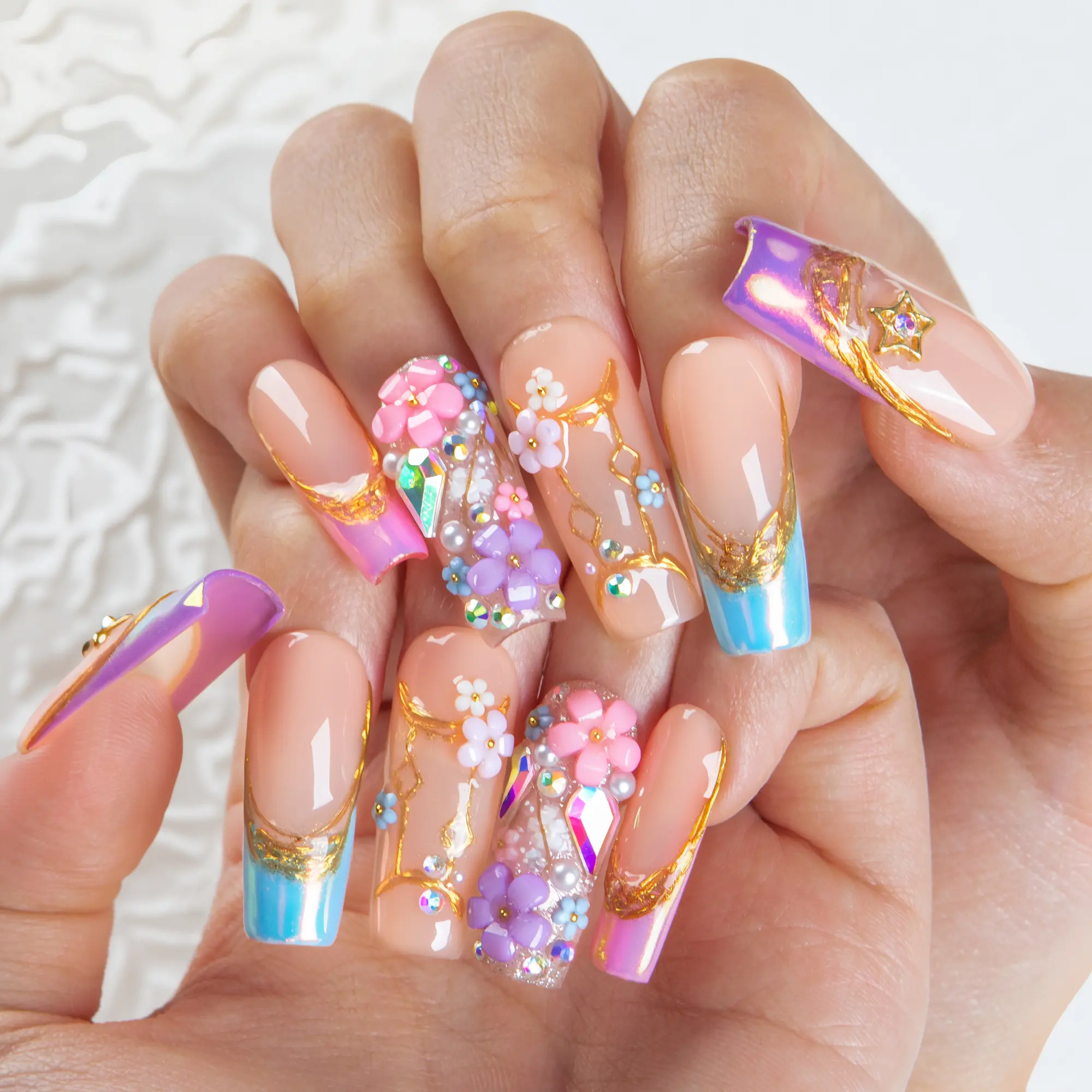 Lovful | Horoscope Zodiac Star Sign Series Handmade Acrylic Press-On Nails for Art & Birthday Gifts |10PCS Reusable,Salon Quality #DealsForYouDays