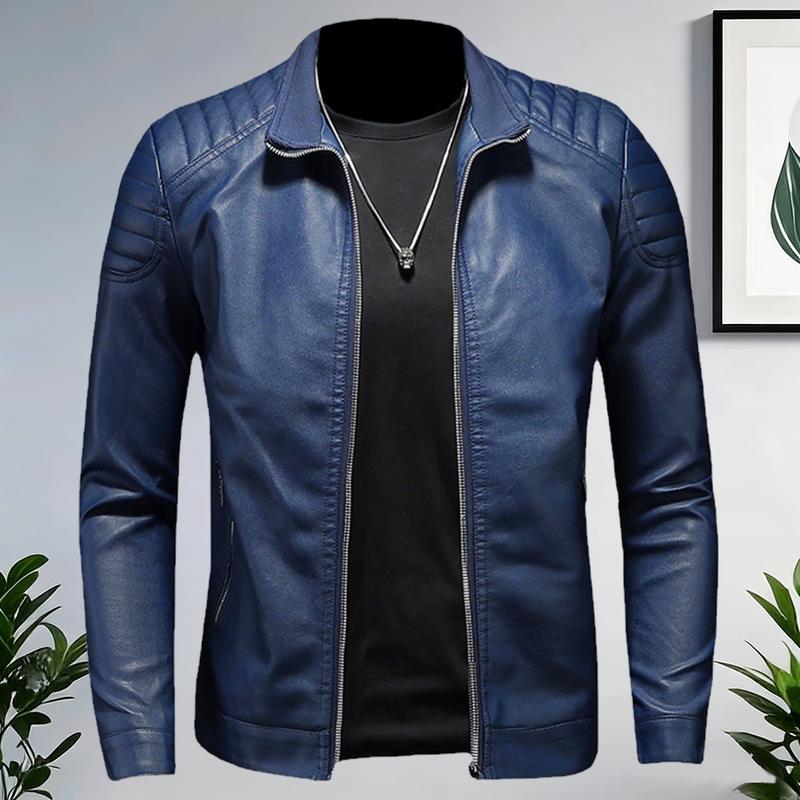 Men's Stylish Black PU Leather Jacket | Loose Fit | PU Leather | Machine Washable | Casual Attire | Men | Stylish