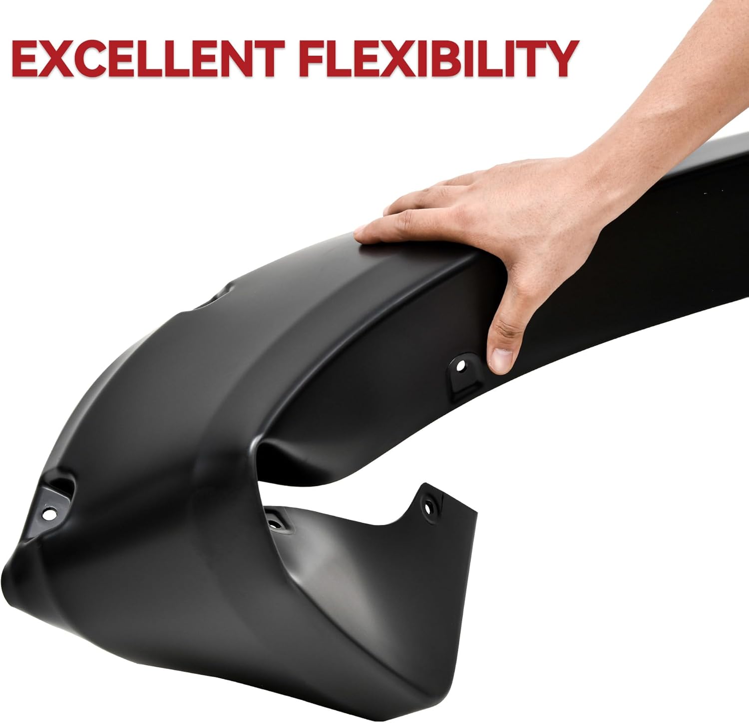 YITAMOTOR Fender Flares, Compatible with 2008-2010 Ford F-250 F-350 Super Duty, Smooth Black Finish Front Rear Wheels Pocket Rivet Style Resistant Mud Flaps