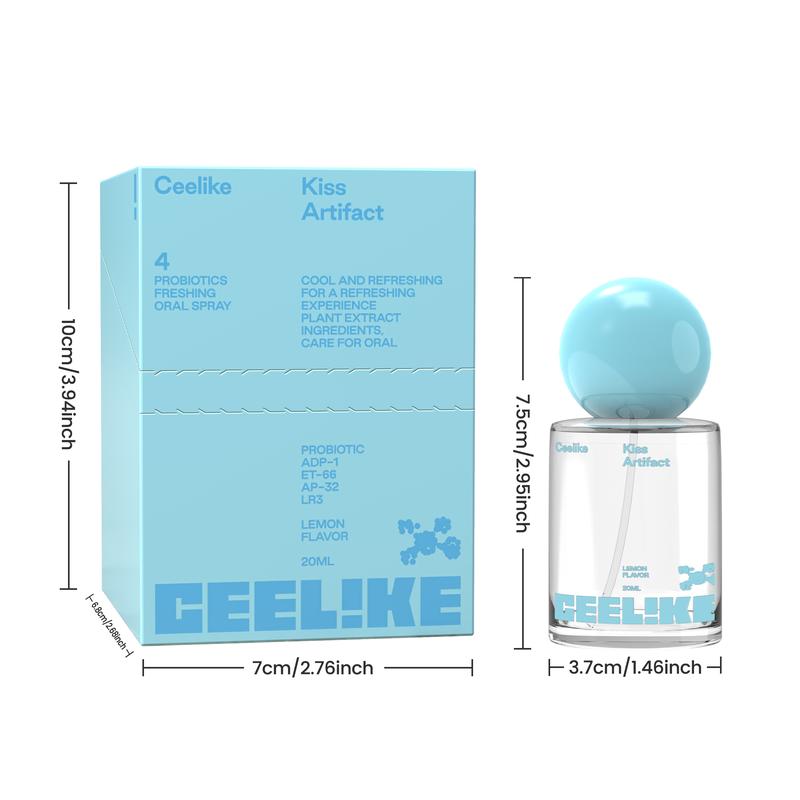 CEELIKE Probiotic Lemon Oral Spray | 20ml for Long-Lasting Freshness & Oral Health | Sugar-Free & Portable Breath Freshener