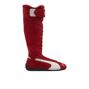 PUMA Womens Speedcat Lace Up Casual Boots Mid Calf - Red