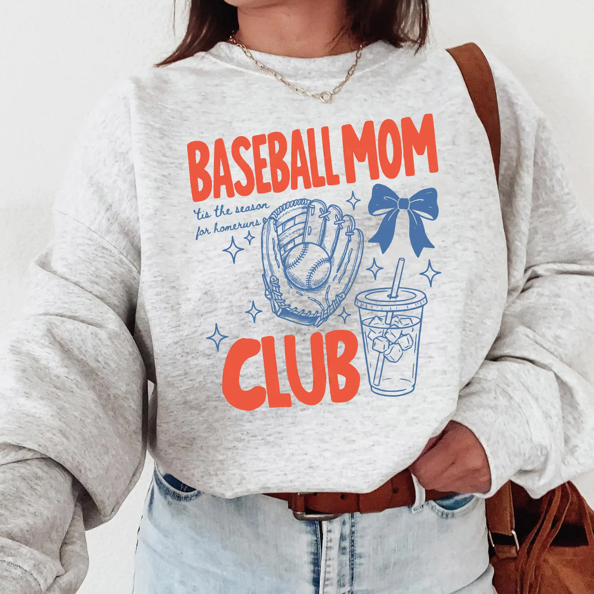 Baseball Mom Club Sweatshirt, Baseball Lover Crewneck, Sport Mom Sweater, Family Crewneck, Gift For Mother Day