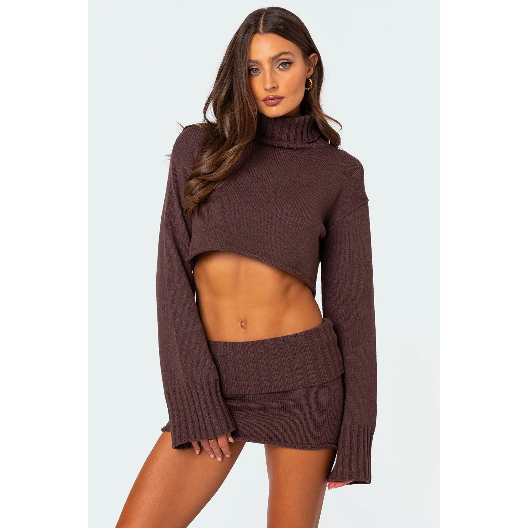 Gino Cropped Turtle Neck Sweater