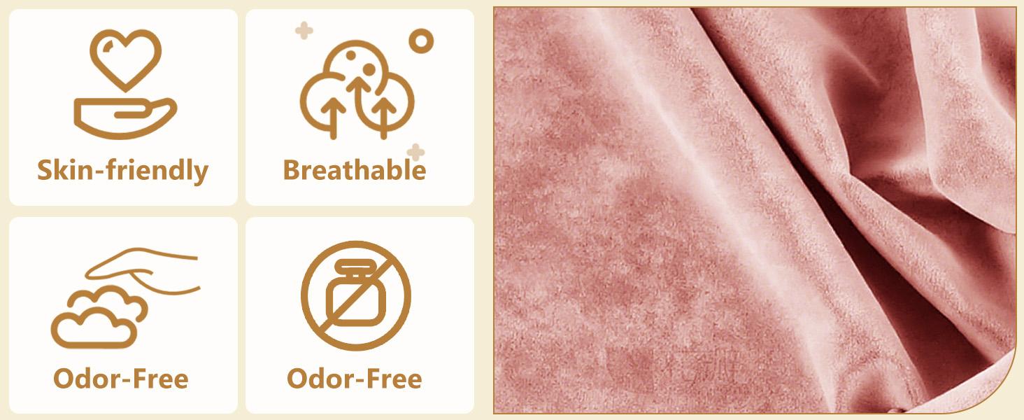 JOYMOR Toddler Bed, Floor Bed with Safety Guadrail, Montessori Toddler Bed with Animal Ear Shapes, Soft Velvet Wood Bed for Infant, Kids, Mattress not Included