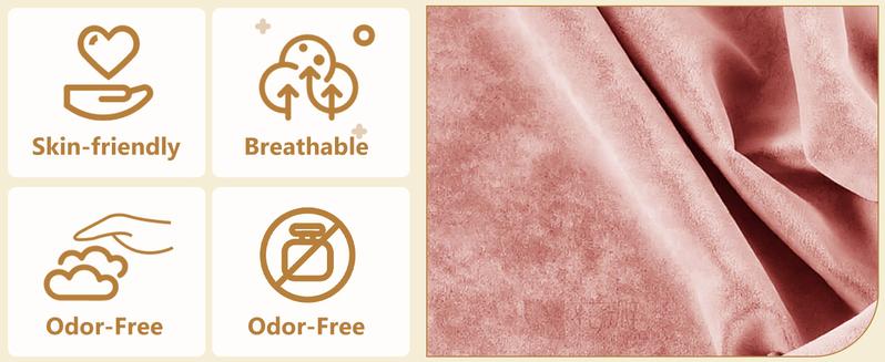 JOYMOR Toddler Bed, Floor Bed with Safety Guadrail, Montessori Toddler Bed with Animal Ear Shapes, Soft Velvet Wood Bed for Infant, Kids, Mattress not Included