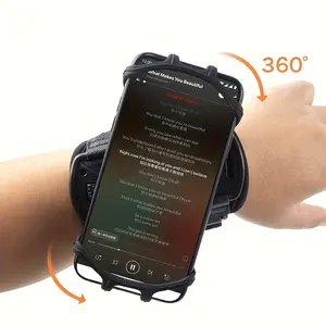 Multifunctional Sports Phone Holder, Can Be Used For Running, With Arm And Wrist Strap, Realizing 360 °   Rotate, compatible with phones from 4.5 to 7inch inches