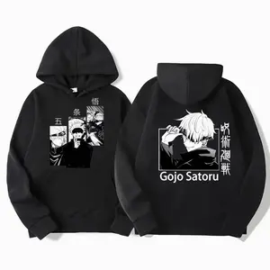 Jujutsu Gojo Satoru Kaisen Anime  Unisex Y2k Hoody Men Women Winter Fleece Warm Street Harajuku Pullover Long Sleeves Male Sweatshirt Coat 832