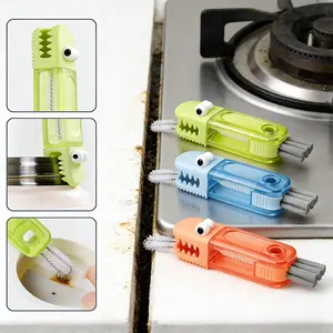 3-in-1 Silicone Cup Lid Gap Cleaning Brush Set, Multifunctional Crevice Cleaning Tools for Bottle, Kitchen Gaps & Keyboard, Hard-to-Reach Spaces Deep Cleaning Brushes for Home Use