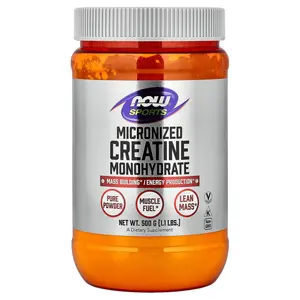 NOW Foods Sports, Micronized Creatine Monohydrate, 1.1 lbs (500 g) NOW Foods Sports, Micronized Creatine Monohydrate, 1.1 lbs (500 g)