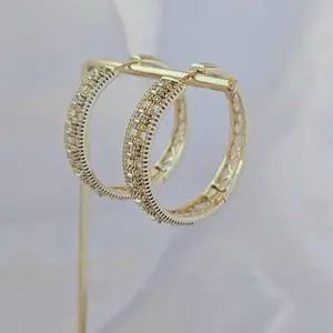 Argollas 990 gold-plated size grande