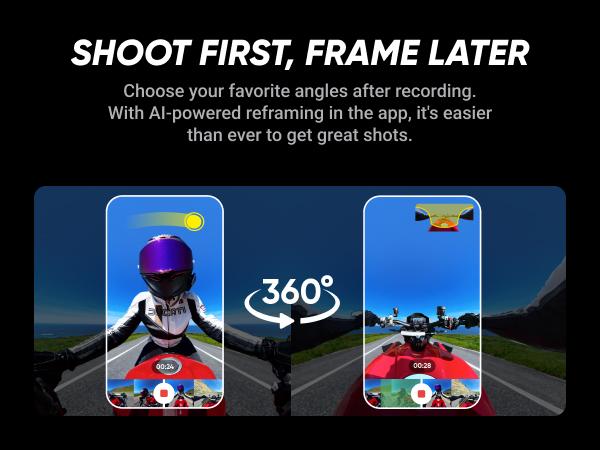 Insta360 X4 - 8K Waterproof 360 Action Camera, 4K Wide-Angle Video, Invisible Selfie Stick, Removable Lens Guards, 135 Min Battery Life, AI Editing, Stabilization, for Sports, Travel, Outdoor