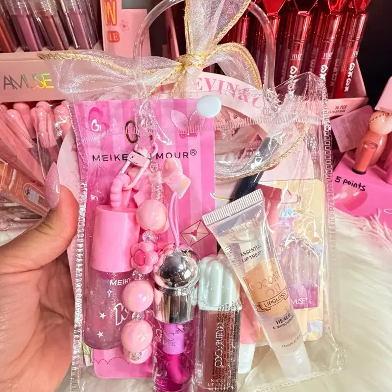 Cosmetic Makeup Gift Set with Lip Gloss & Accessories