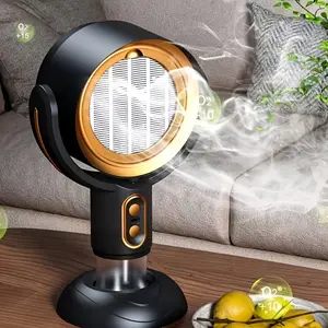 Portable USB-Powered Smoke Absorber - Stylish Black and Golden, Compact ABS Body, Fresh Air Circulation and Odor Elimination for Dorms and Homes