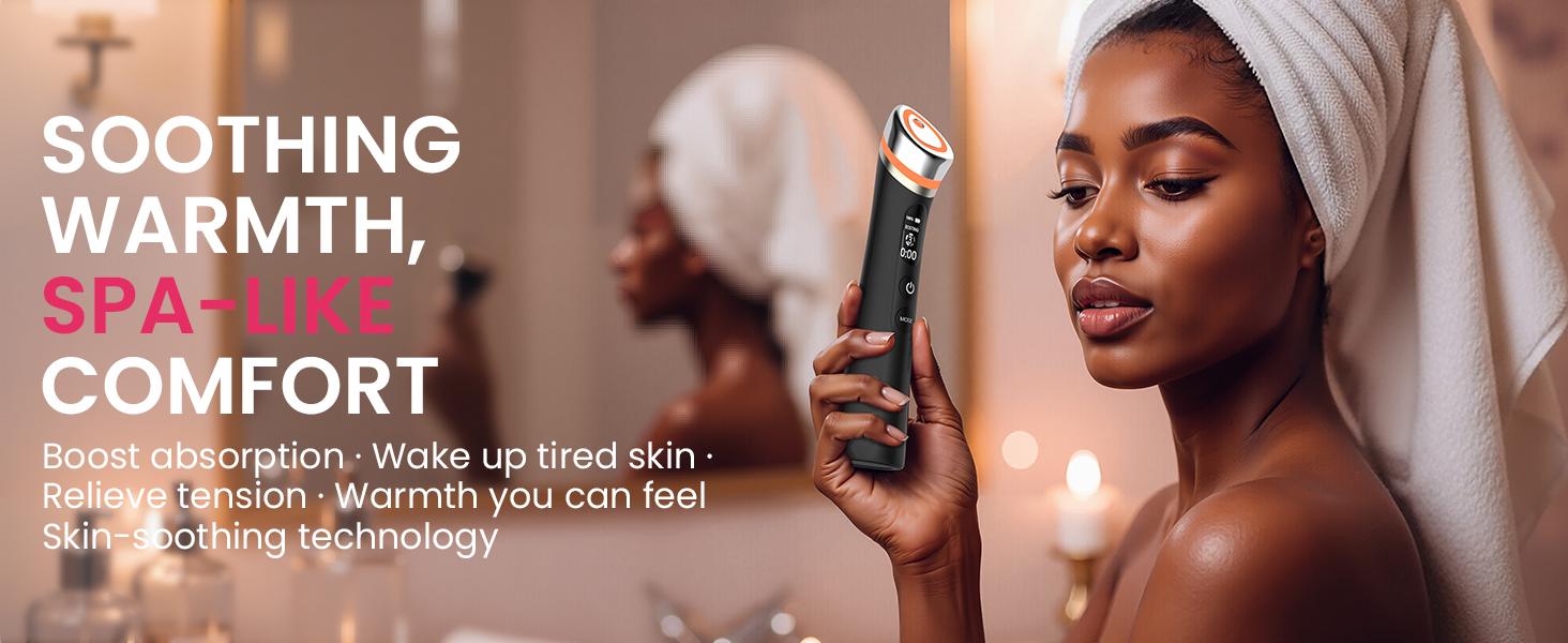 Face Lift Device – 8 in 1 Skin Tighten and Lift, LED Light Therapy for Wrinkles, Korean Skin Care, Spa-Grade Facial Massager Lift & Firm Beauty Massager (Black)