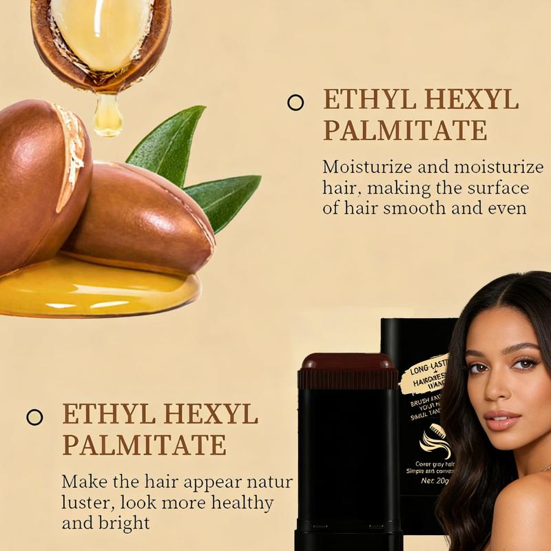 Disposable Hair Dye Stick -  QuickHair Coverage, Root Cover Up, Suitable for All HairTypes, Long-Lasting Smooth Application Brush