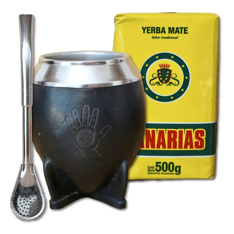 Uruguayan Yerba Mate Kit – Torpedo Gourd, Bombilla & Canarias