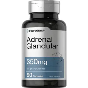 Horbäach Raw Adrenal Glandular | 350 mg | 90 Capsules | Non-GMO, Gluten Free Supplement Horbäach Raw Adrenal Glandular | 350 mg | 90 Capsules | Non-GMO, Gluten Free Supplement