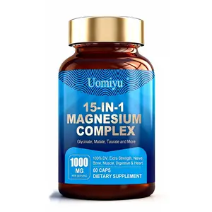 Uomiyu 15-in-1 Magnesium Complex 1000mg – Multi-Form Magnesium with Glycinate, Citrate, Malate & More, Vegan Capsules for Sleep, Muscle & Relaxation Support, 60 Capsules