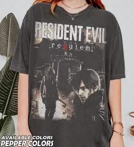 Comfort Colors® Resident Evil Requiem, Vintage Distressed Leon Kennedy Fan T-Shirt, Gift For Women and Man Unisex T-Shirt