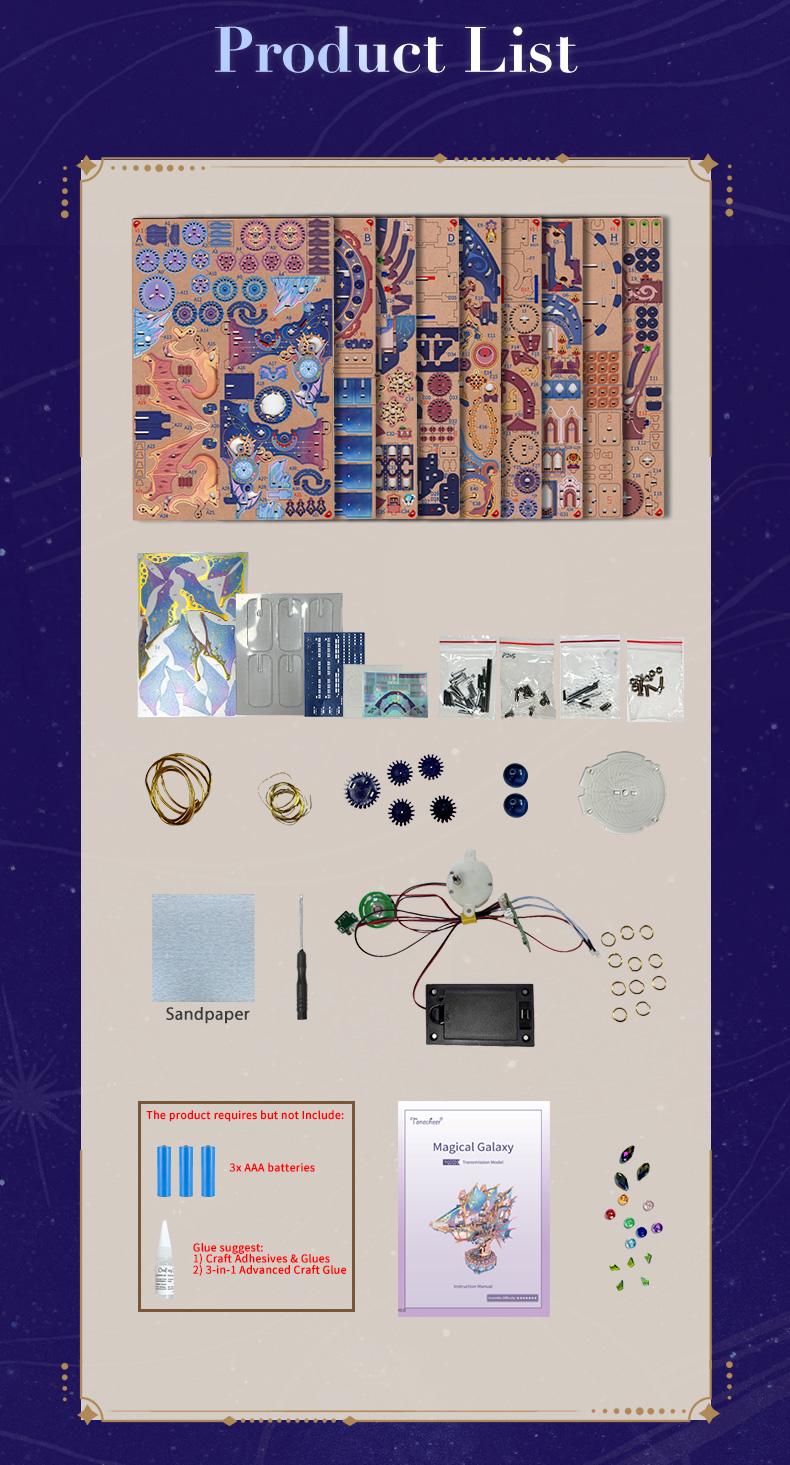 Tonecheer DIY 3D Transmission Model Building Block Puzzle Kit, Magical Galaxy Craft, Fun & Unique Toy, Toys for Grown-Ups, Valentine's Day Fun Gift for Enthusiasts, Toys For Grown Up