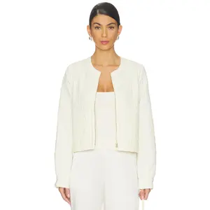 Soia & Kyo Reita Soft Crinkle Light Jacket in Sidewalk Chalk