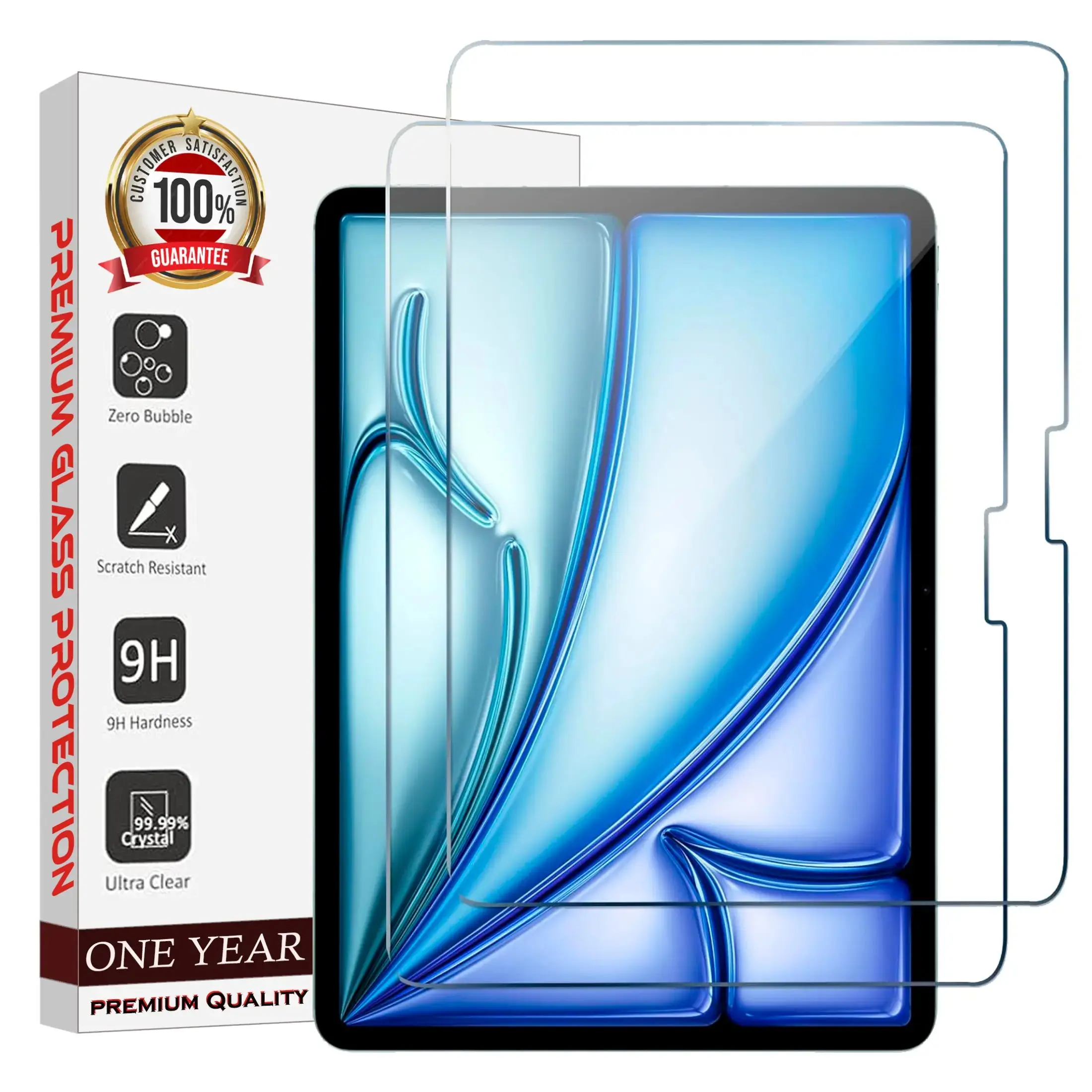 Entronix Screen Protector for iPad 10th Gen (2022), 10.9" - 2-Piece Combo Clear Tempered Glass Screen Protector Computer Protection Tablet Durable