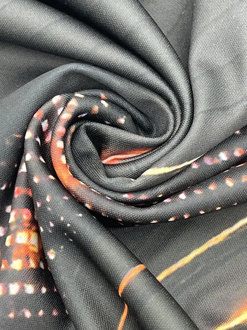 Men's black gold contrasting half zipper polo shirt | Light luxury style slim fit long sleeved cross print trendy brand top Chic Elegant Casual Menswear[100% Polyester]