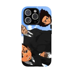Boondocks Crew-Theme Durable Protective Smartphone Case - Shockproof, Wear-Resistant Shell for iPhone 11-16 - Cellphone Handheld Accessory, Cool Gift for Christmas, Birthdays