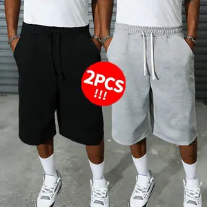 Men’s 2-Pack Summer Loose Straight-Leg Athletic Bermuda Shorts — Casual Sweatpants Style, Trendy and Versatile