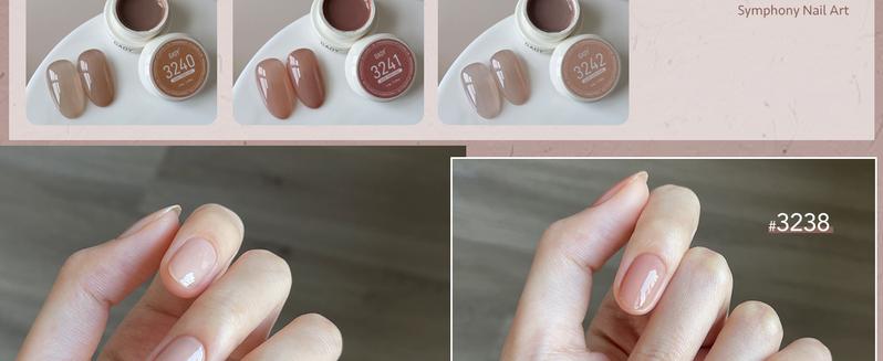 GAOY Nude Symphony Natural Jelly Gel Nail Polish Set, 6 Colors Sheer Pink UV Gel Polish, for Salon Manicure & Nail Art DIY at Home