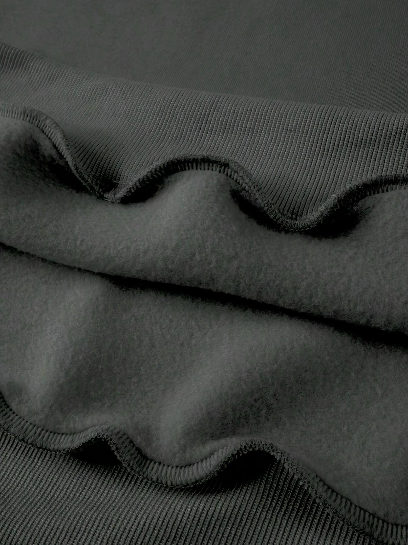 Men's sports two-piece hooded sweatshirt and pants set - gray with black logo, non stretch fabric, regular style, pocket, suitable for autumn and winter, casual wear | hooded sweatshirt | pocket pants, sweater hooded sweatshirt