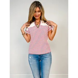 Varsity Taped Stripe Top