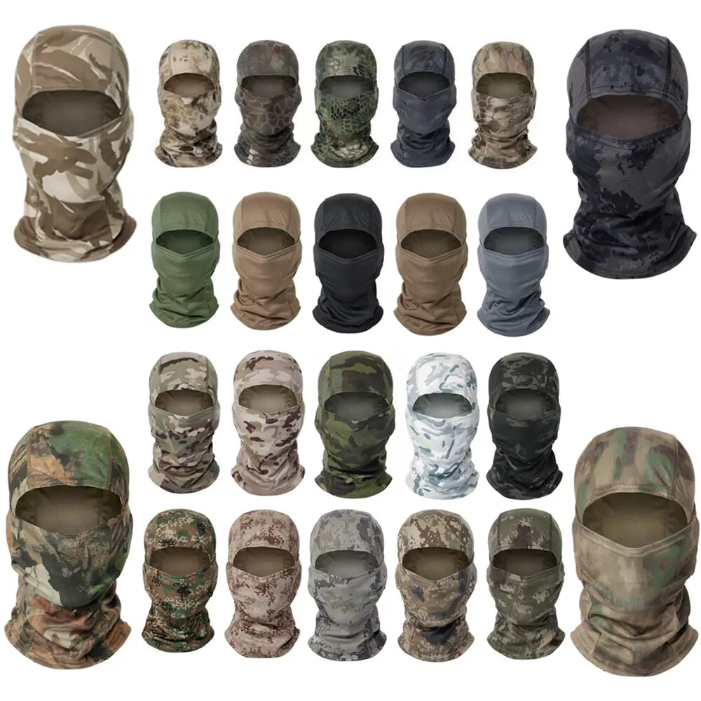 Tactical Balaclava Face Mask - Camouflage Neck Tube Hood for Hunting, Airsoft, Cycling & Outdoor Sports